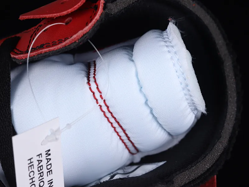 All categories Air Jordan Jordan series basketball shoes Air Jordan 1 High OG version Off White x Air Jordan OW AJ1 Joe 1 joint white and red high-top basketball shoes AA3834-101